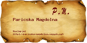 Paricska Magdolna névjegykártya